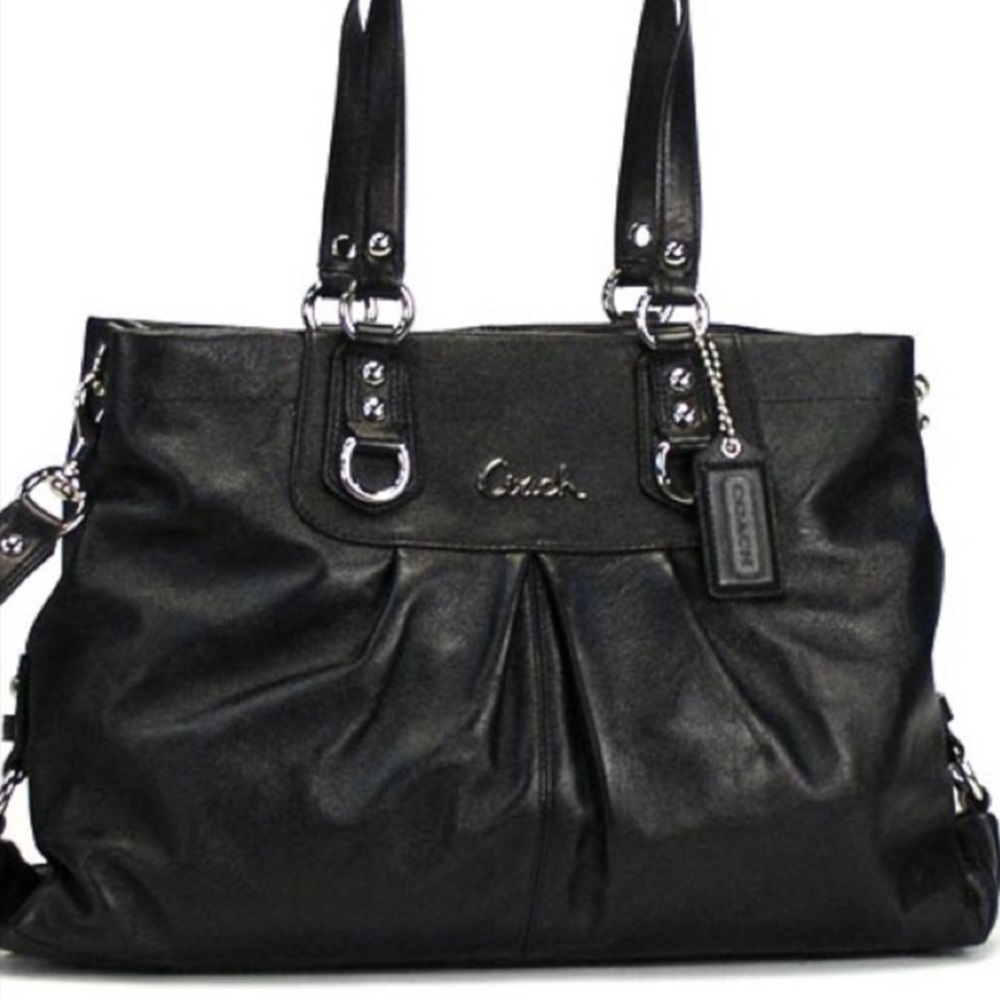 NWOT Black Coach Bag w Shoulder Strap